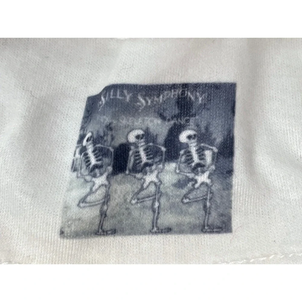 Disney Nuimos Silly Symphony Skeleton Dance White Shirt Frightful Clothes